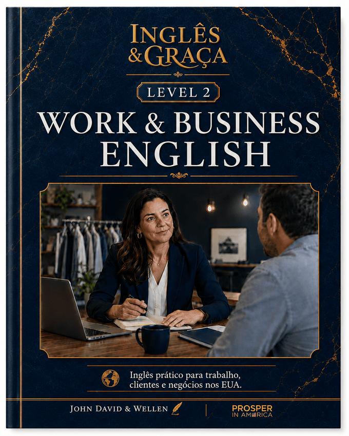 Capa do workbook Work & Business English, Inglês & Graça
